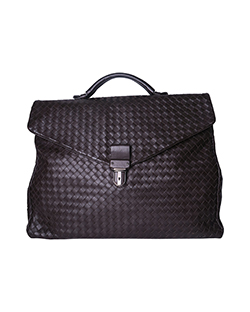 Men's Briefcase,Leather/Intrecciato,Brown,DB,121139.V4651.2040,2